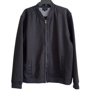 Magaschoni Jacket Mens XL Full Zip Long Sleeve Black Pockets Classic Coat